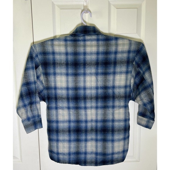 Pharaoh Laurel Plaid Blue Flannel Top By Pharaoh Collection NWOT Sz 0 MSRP $365 - Picture 7 of 11